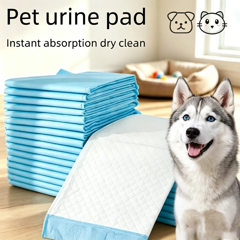 100/50/40/20PCS Absorbent Pet Pee Pads Disposable Dog Cat Training Pads Dry Clean Cushion Pet Supplies Pañales Para Mascotas