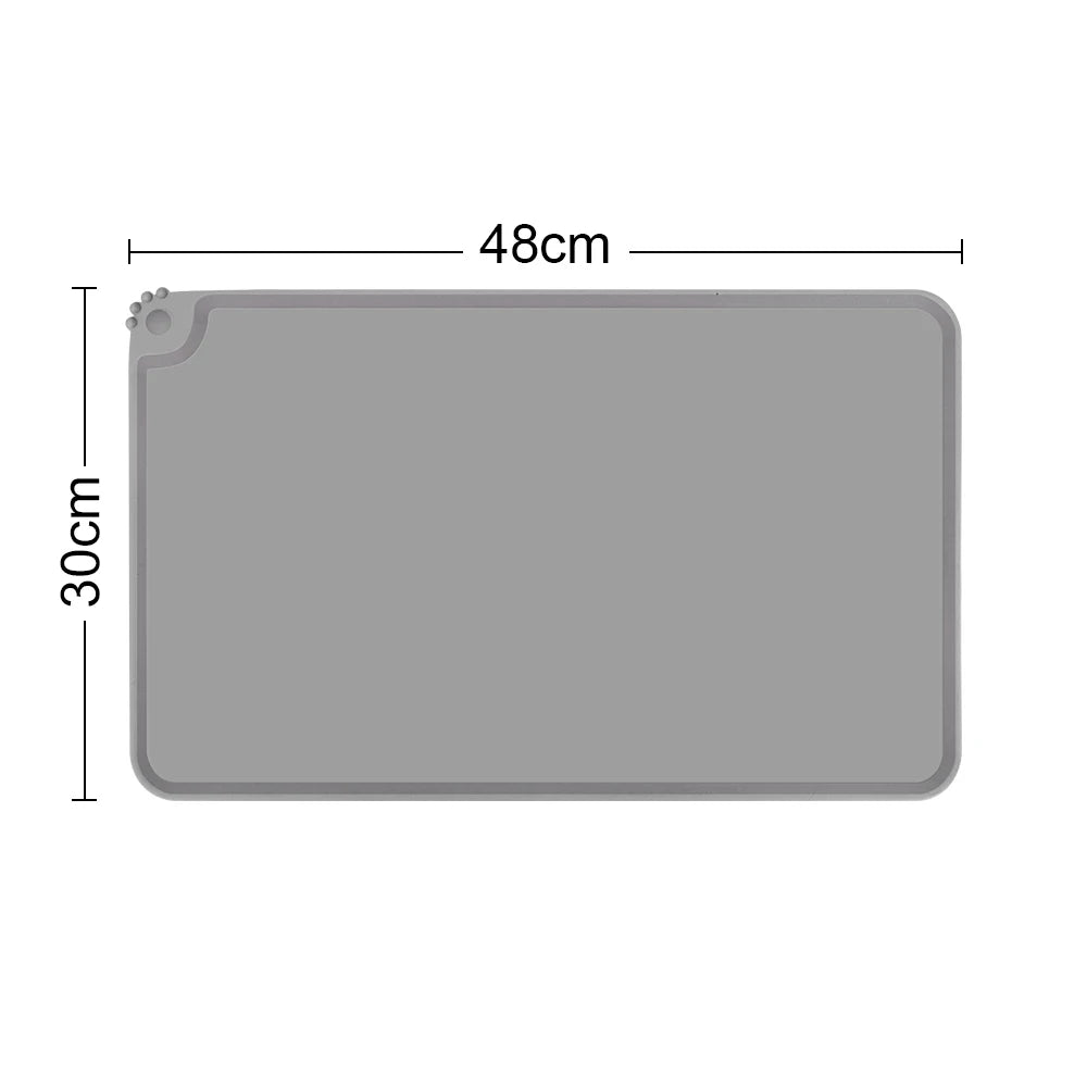 Black Cat Ear 3 Bowls Rack Elevated Cat Feeder Stand Non-slip Silicone Waterproof Anti-dirty Cat Bowl Mat for Cats Dogs