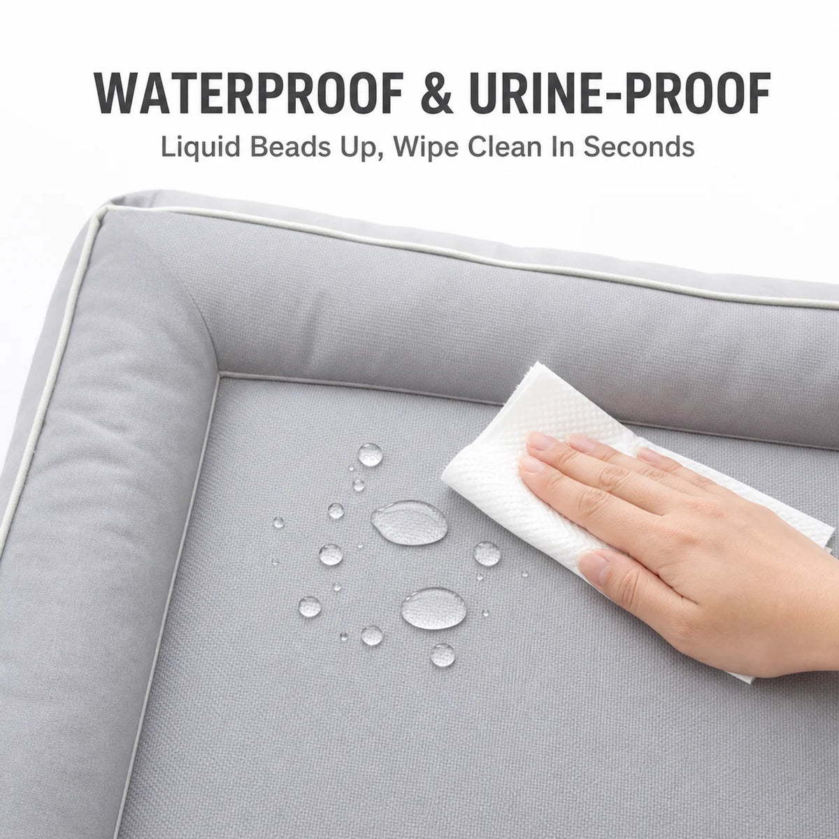 Chew Proof Large Dog Mat Waterproof Non Slip Thick All Seasons Washable Crate Sleeping Pad For Golden Retriever Labrador Cats
