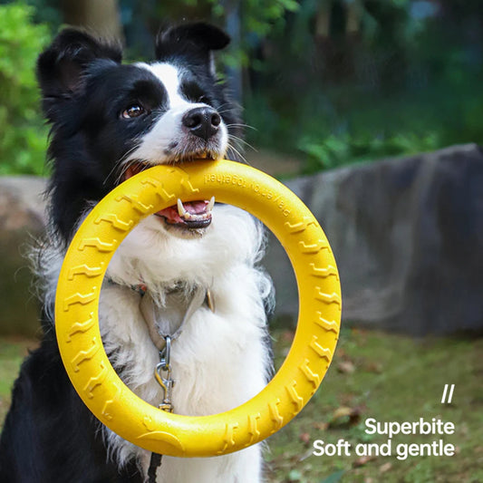 Dog Toy Training Ring Puller Puppy Flying Disk Chewing Toys Throwing Catching Flying Outdoor Interactive Toy Pet Supplies