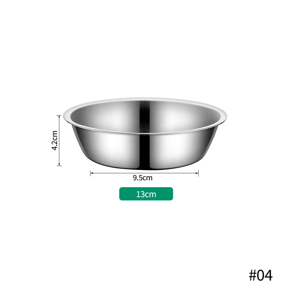 Durable Cheap Metal Feeding Bowl Large Capacity Stainless Steel Pet Dog Bowl Cat and Dog Food Drinking Bowl