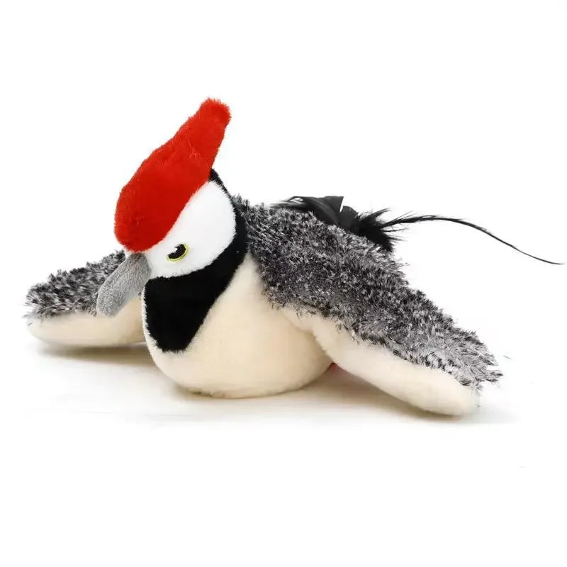 Hot Cat Interactive Toys Catnip Electric Pat Bird (with Catnip) Dog Cats Touch-Activated Squeaky Plush Toy Pet USB Rechargeable