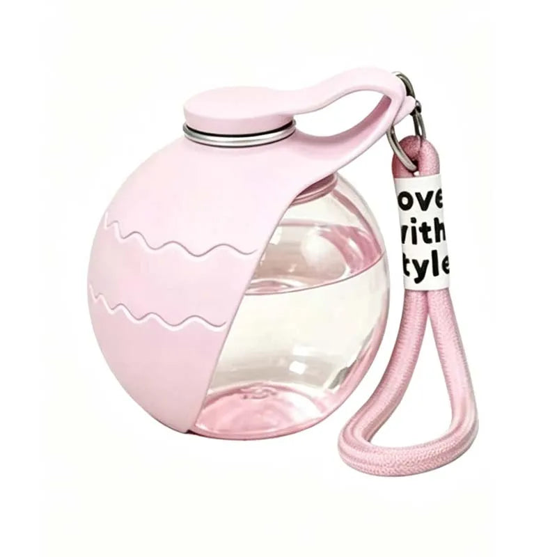 Pet Travel Water Cup Spherical Outlet Design Water Dispenser for Dogs Cats No Leak Foldable Portable Walking Drinking Feeder