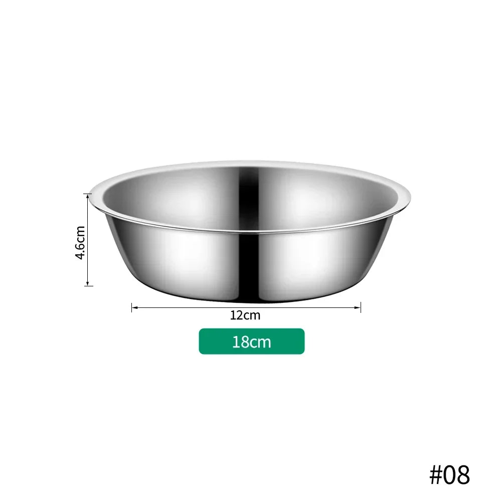 Durable Cheap Metal Feeding Bowl Large Capacity Stainless Steel Pet Dog Bowl Cat and Dog Food Drinking Bowl
