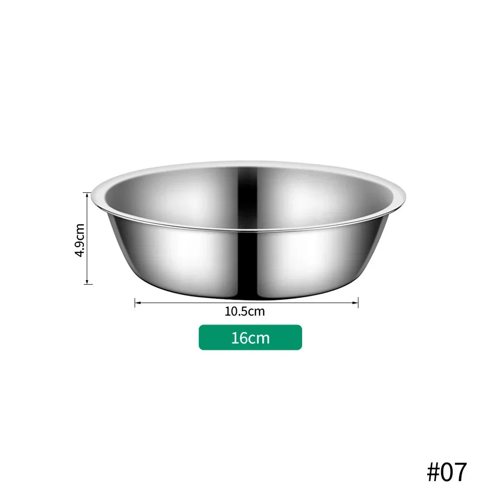 Durable Cheap Metal Feeding Bowl Large Capacity Stainless Steel Pet Dog Bowl Cat and Dog Food Drinking Bowl