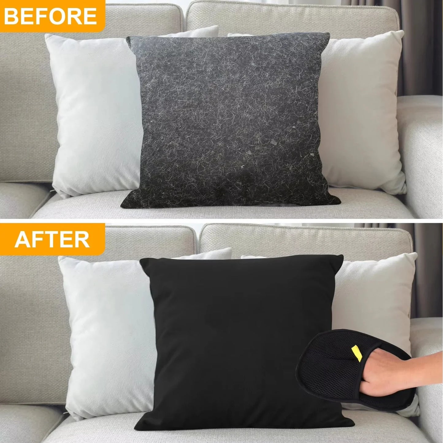 Pet Hair Removal Tool Reusable Static Removal Gloves, Double-Sided Grooming Gloves for Pets, Removes Pet Fur Hair for Carpets