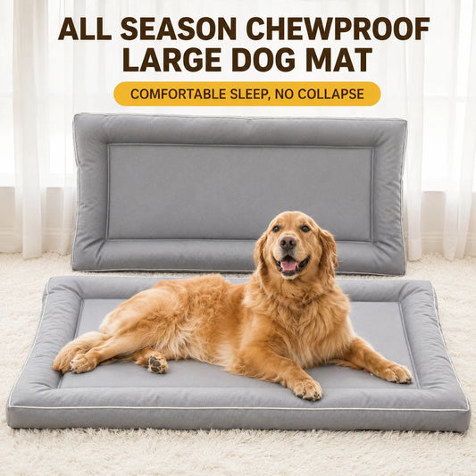 Chew Proof Large Dog Mat Waterproof Non Slip Thick All Seasons Washable Crate Sleeping Pad For Golden Retriever Labrador Cats