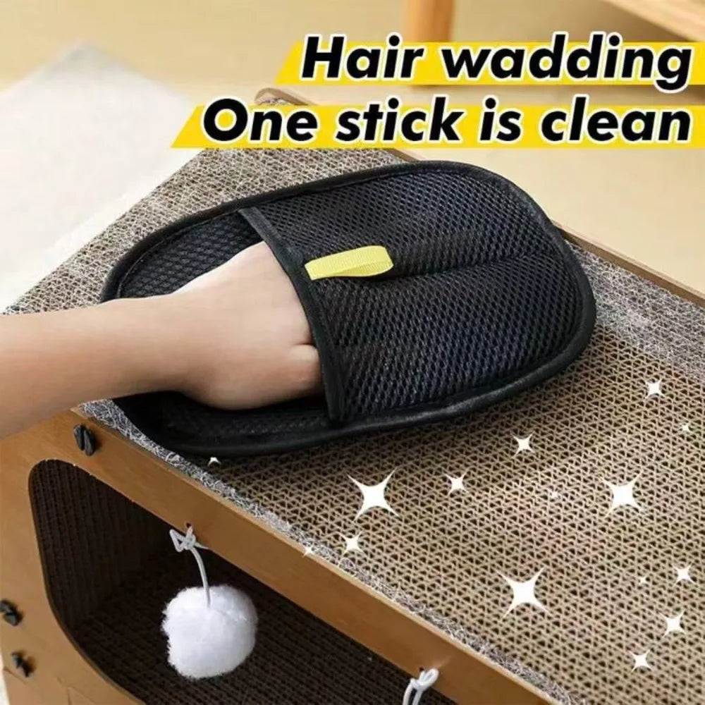 Pet Hair Removal Tool Reusable Static Removal Gloves, Double-Sided Grooming Gloves for Pets, Removes Pet Fur Hair for Carpets