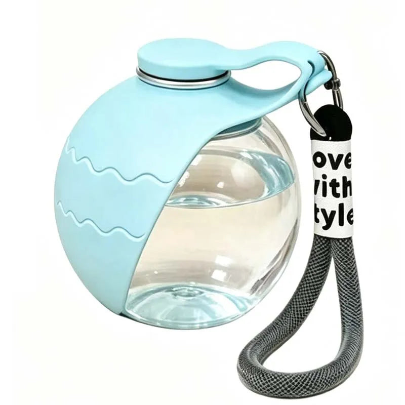 Pet Travel Water Cup Spherical Outlet Design Water Dispenser for Dogs Cats No Leak Foldable Portable Walking Drinking Feeder