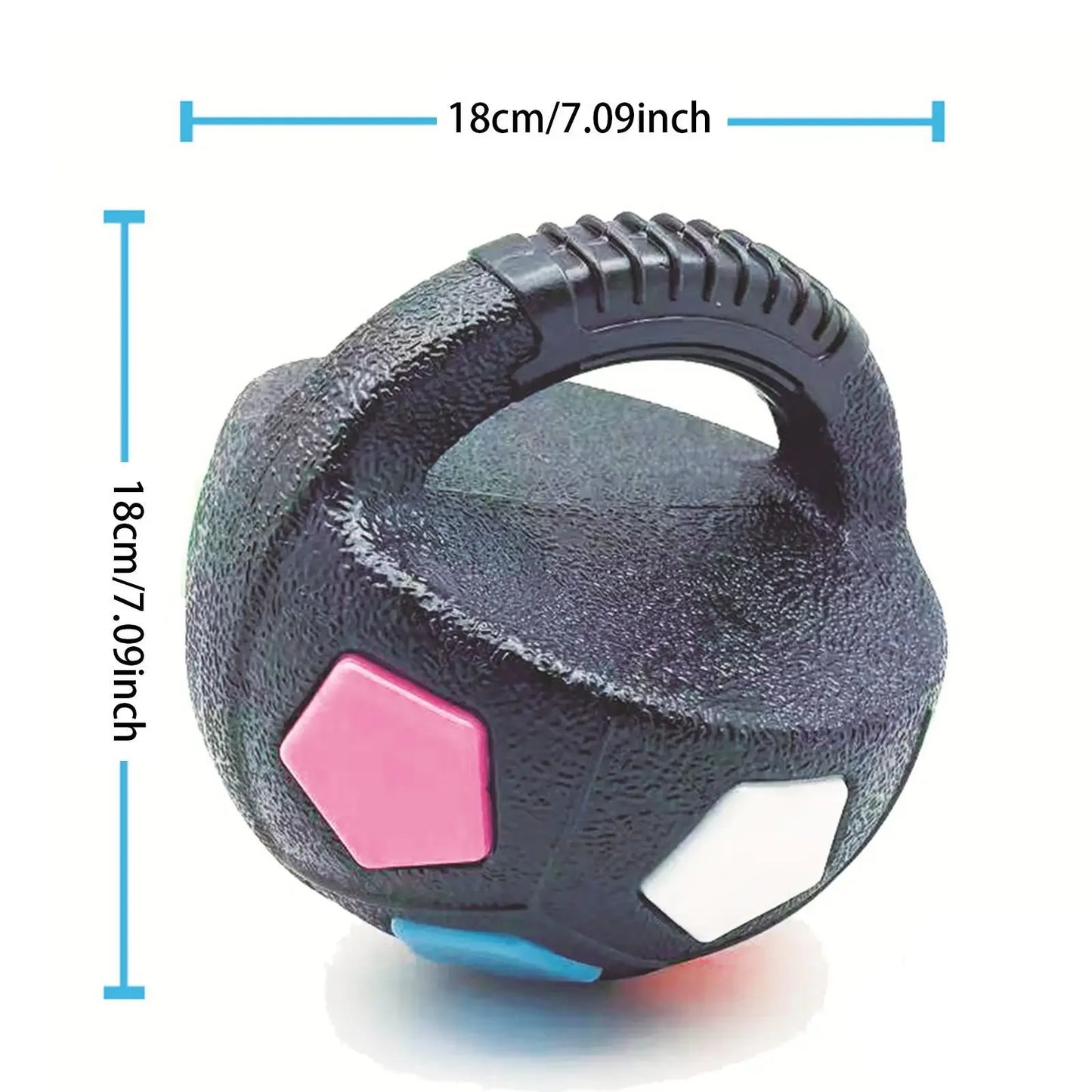 Dog Toys Soccer Ball with Handle Outside Squeaky Floating for Tug of War Dog Tug Toy for Small Mudiem Large Breed Playing Gifts